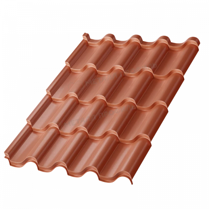 Металлочерепица Металл-Профиль Монтерроса-ML 0,5 PURMAN® Argillite Медный металлик