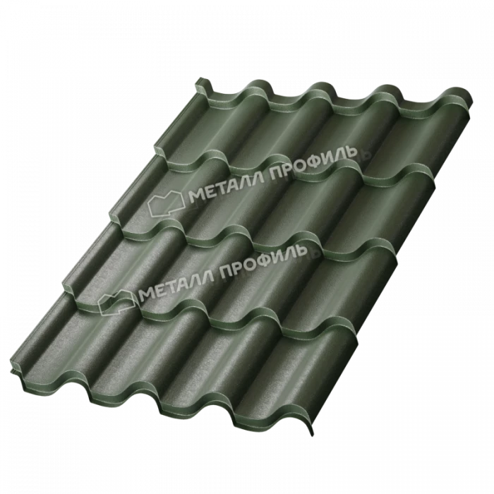 Металлочерепица Металл-Профиль Монтерроса-M 0,45 VikingMP® RAL 6007 Бутылочно-зеленый