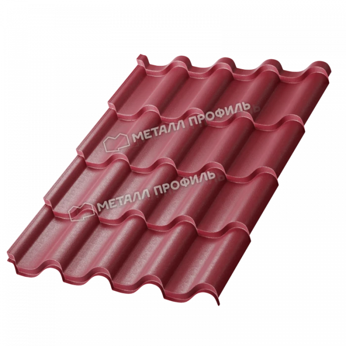 Металлочерепица Металл-Профиль Монтерроса-ML 0,45 VikingMP® RAL 3005 Красное вино