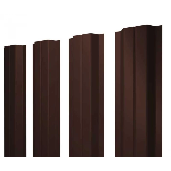 Штакетник П-образный 0,5 Satin Grand Line 0,5 Satin RAL 8017 Шоколад