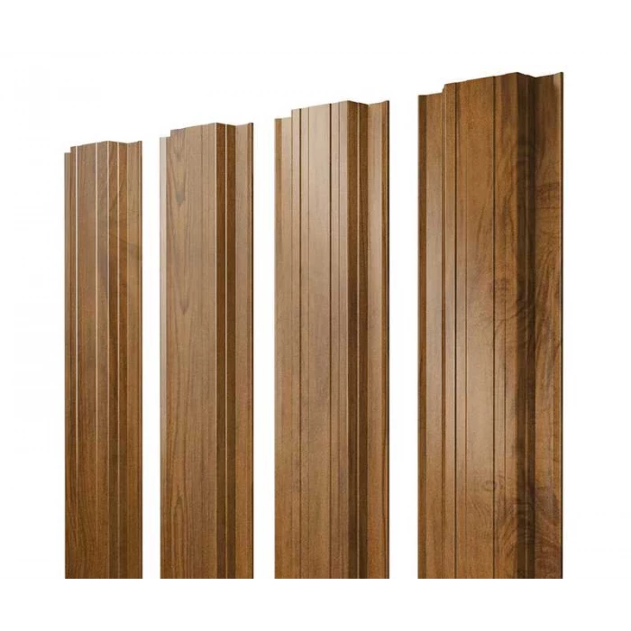 Штакетник Прямоугольный Grand Line 0,45 Print-double Elite Golden Wood Golden Wood | 1.8 м