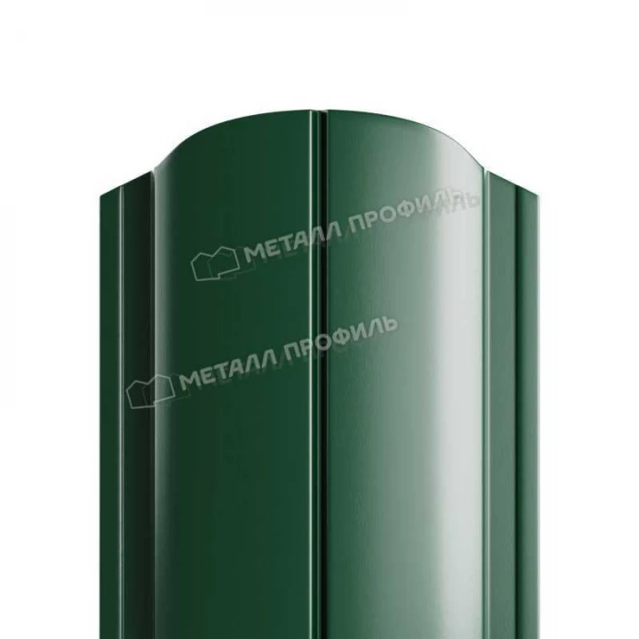Штакетник Металл Профиль ELLIPSE-O 0,45 Полиэстер RAL 6005/6005 Зеленый мох двухсторонний