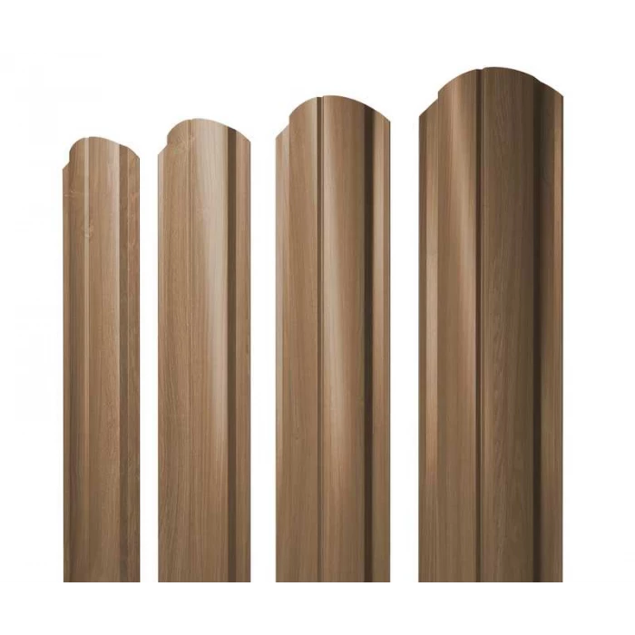 Штакетник Полукруглый Slim фигурный Grand Line 0,45 Print Elite Honey Wood Honey Wood