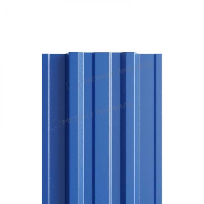 Штакетник Металл Профиль TRAPEZE-T 0,5 PURMAN® RAL 5005 Синий насыщенный