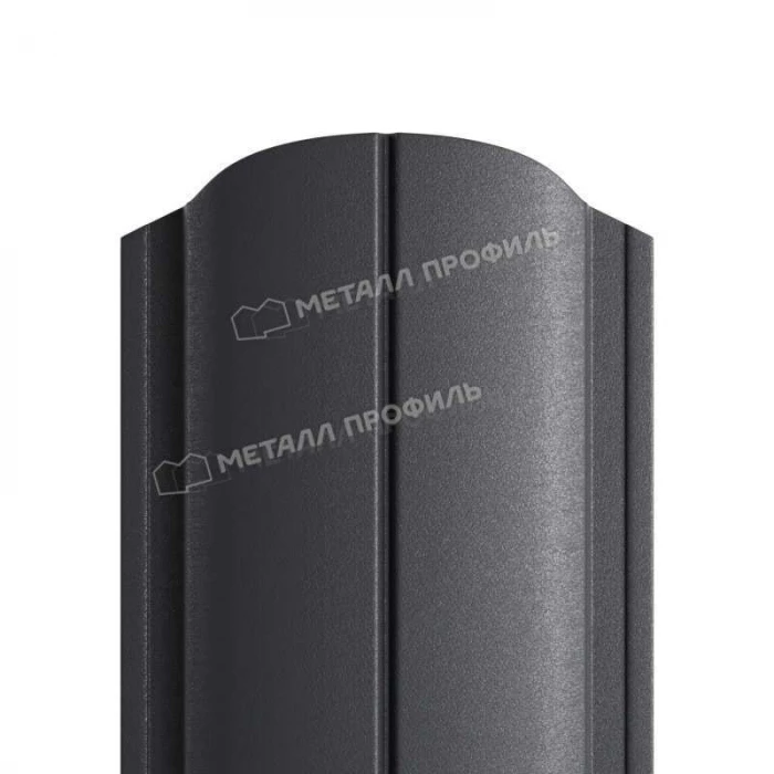 Штакетник Металл Профиль ELLIPSE-O 0,45 VikingMP® RAL 7024 Серый графит