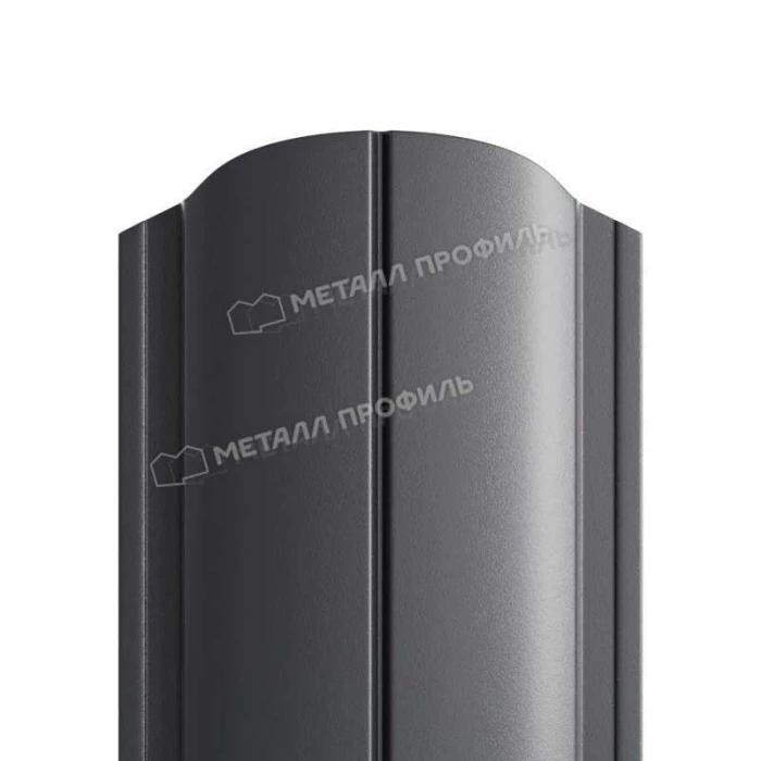 Штакетник Металл Профиль ELLIPSE-O 0,5 PURMAN® RAL 7024 Серый графит