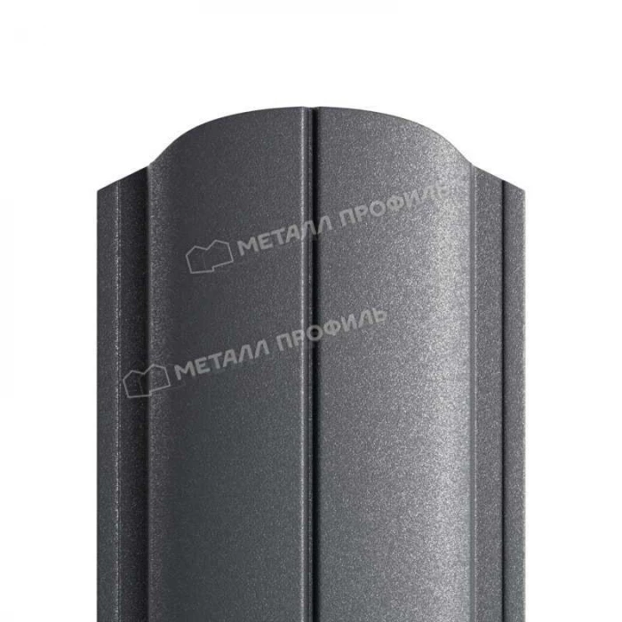 Штакетник Металл Профиль ELLIPSE-O 0,5 VikingMP® E RAL 7024 Серый графит