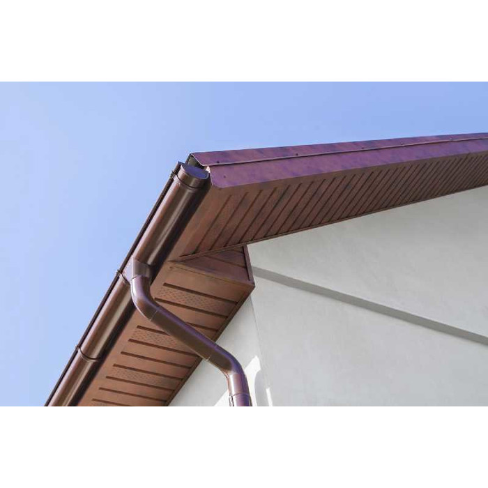 Софит металлический центральная перфорация 0,45 Drap ST с пленкой RAL 8004 терракота фото 4