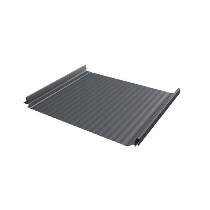 Фальцевая кровля Кликфальц Pro Grand Line 0,5 Quarzit PRO Matt RAL 7024 Мокрый Асфальт