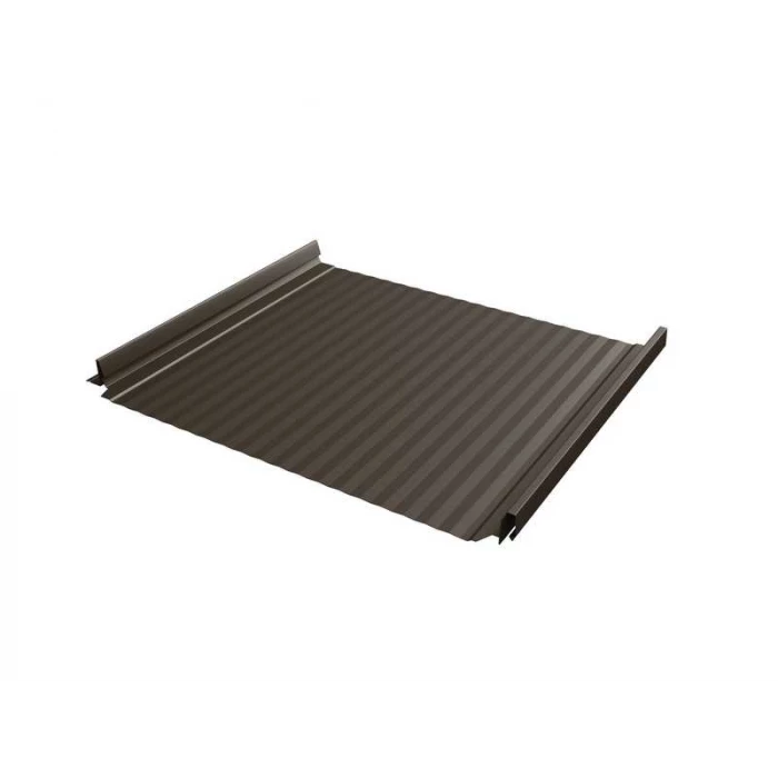 Фальцевая кровля Кликфальц Pro Gofr Grand Line 0,5 Quarzit lite RR 32 Темно-Коричневый