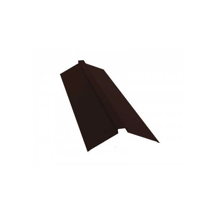 Планка конька плоского 115х30х115 0,5 Drap RAL 8017 шоколад